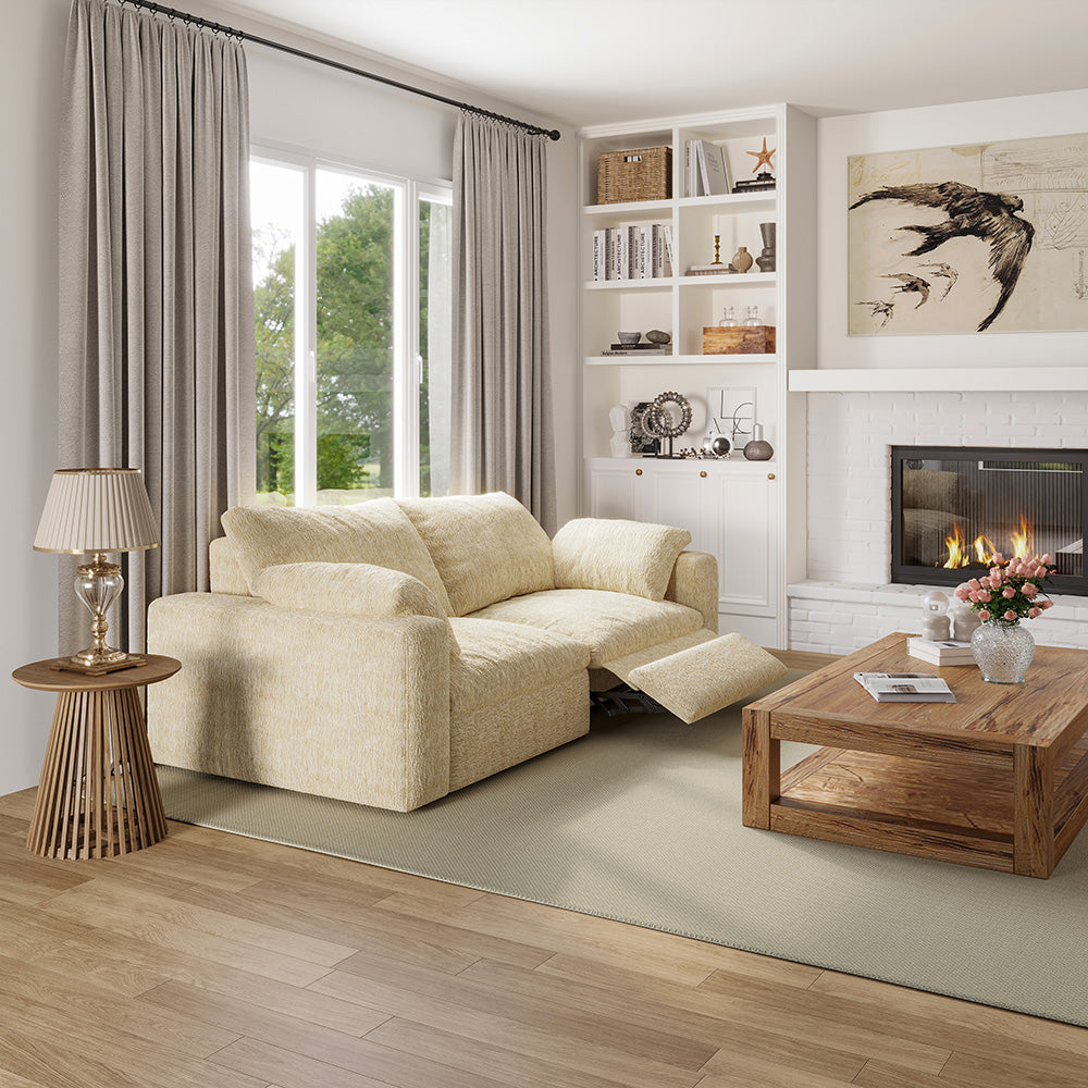 CloudLuxe 2-Piece Modular Recliner Sofa-Velvet