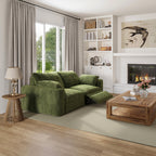 CloudLuxe 2-Piece Modular Recliner Sofa-Velvet