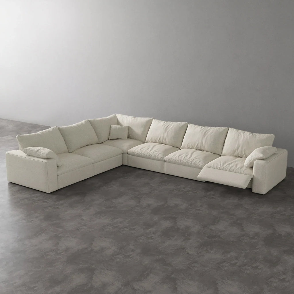 CloudLuxe Corner 6-Piece Modular Recliner Sectional