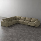 CloudLuxe Corner 6-Piece Modular Recliner Sectional