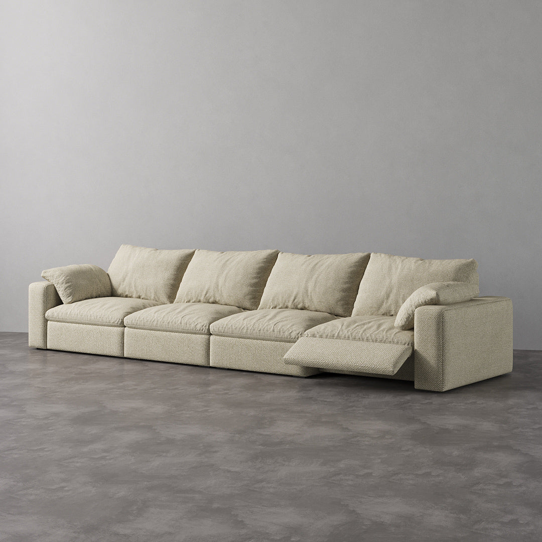 CloudLuxe 4-Piece Modular Recliner Sofa-Linen