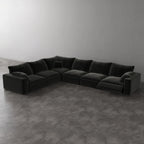 CloudLuxe Corner 6-Piece Modular Recliner Sectional-Velvet