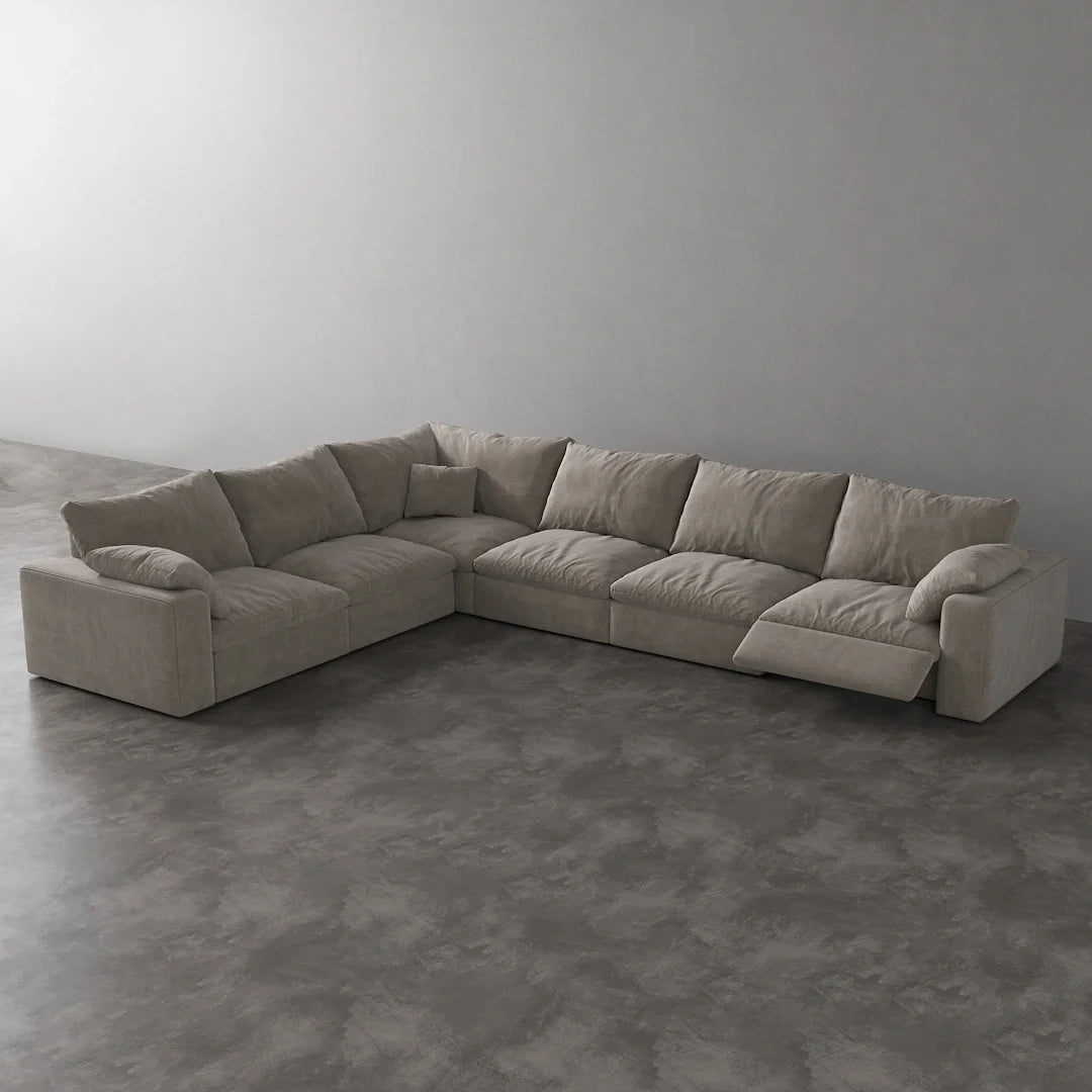 CloudLuxe Corner 6-Piece Modular Recliner Sectional