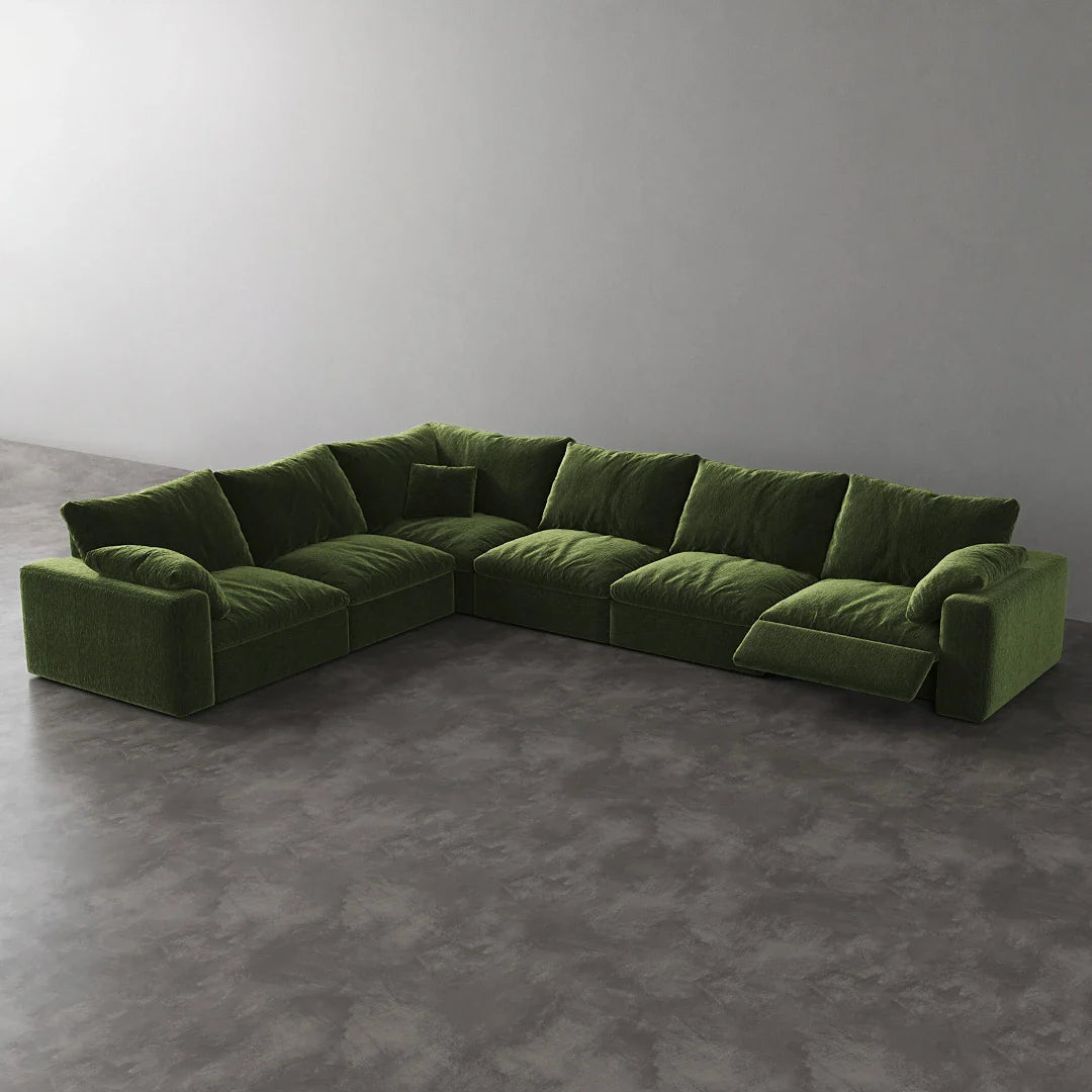CloudLuxe Corner 6-Piece Modular Recliner Sectional
