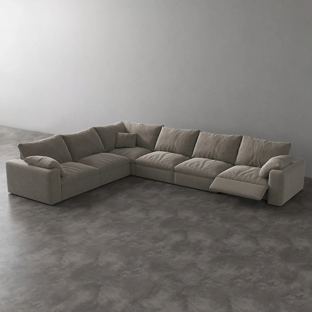 CloudLuxe Corner 6-Piece Modular Recliner Sectional