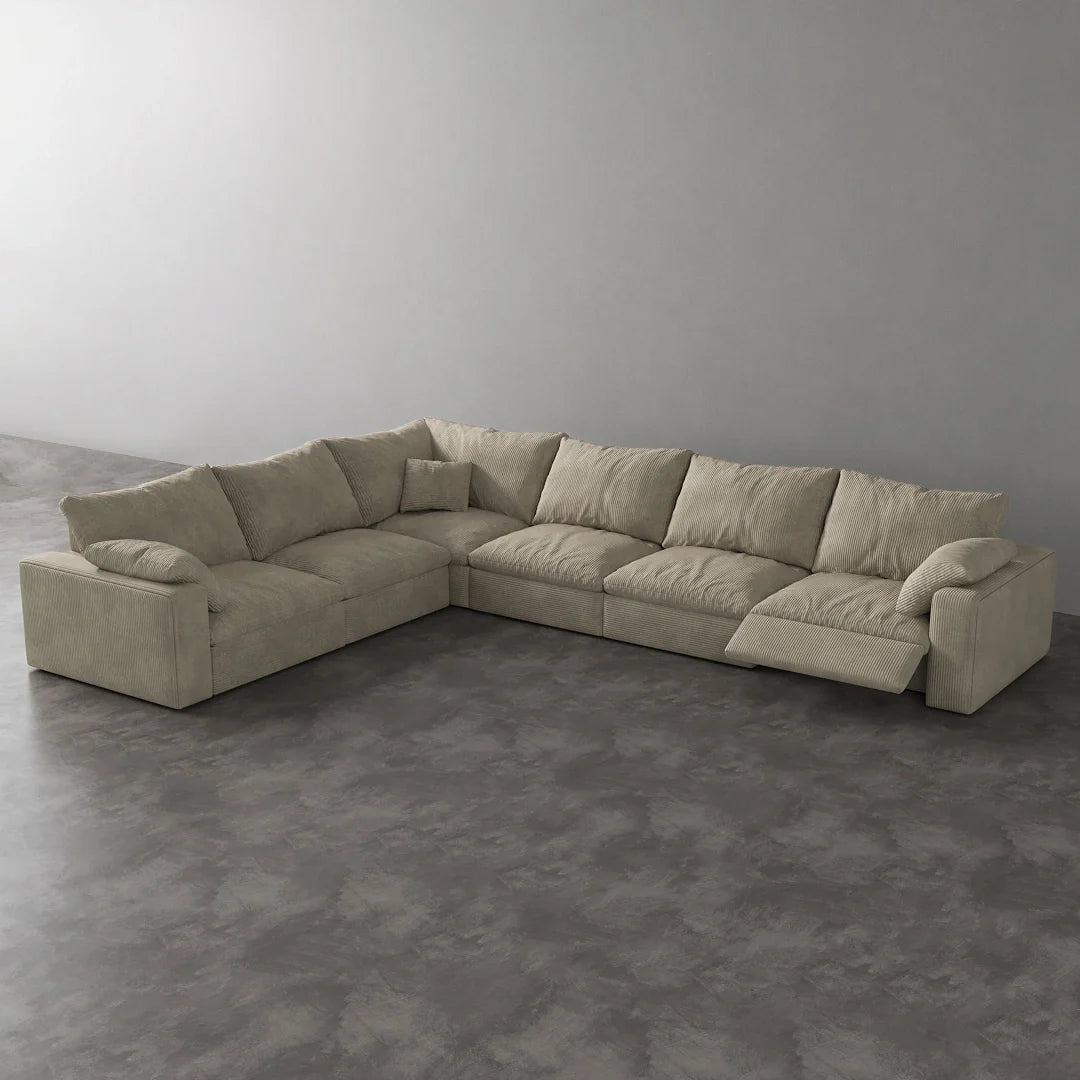 CloudLuxe Corner 6-Piece Modular Recliner Sectional
