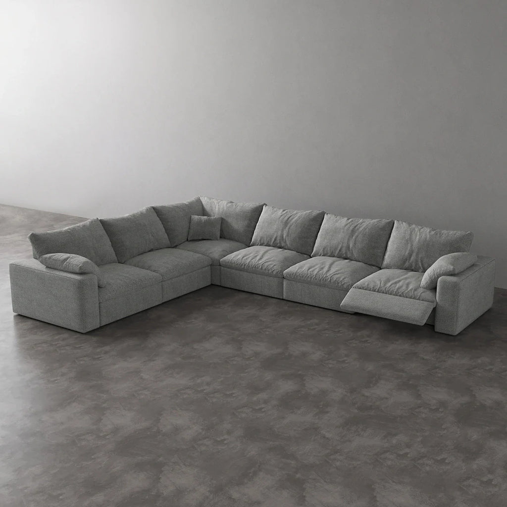 CloudLuxe Corner 6-Piece Modular Recliner Sectional
