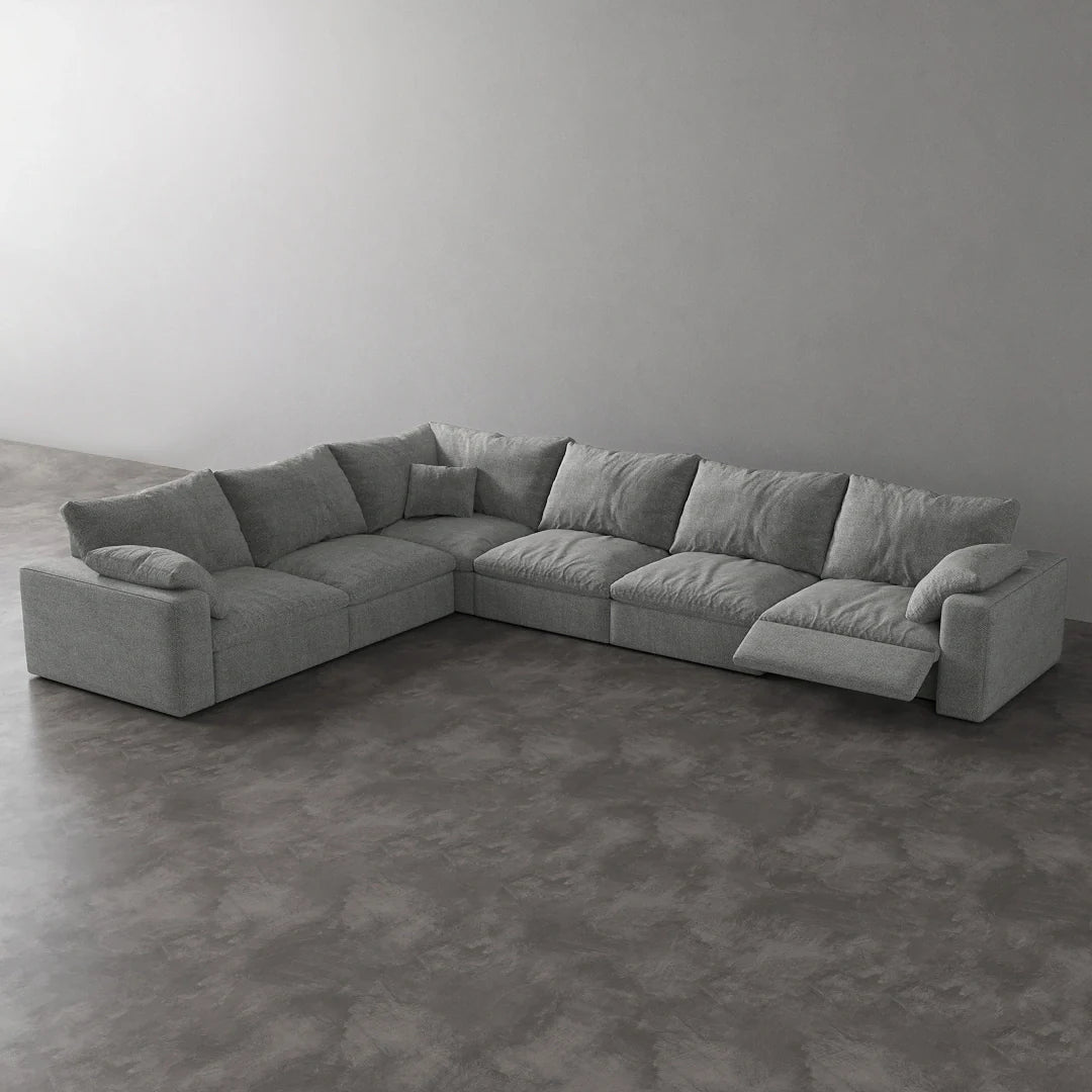 CloudLuxe Corner 6-Piece Modular Recliner Sectional