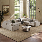 CloudLuxe U-Shape 7-Piece Modular Recliner Sectional-Velvet