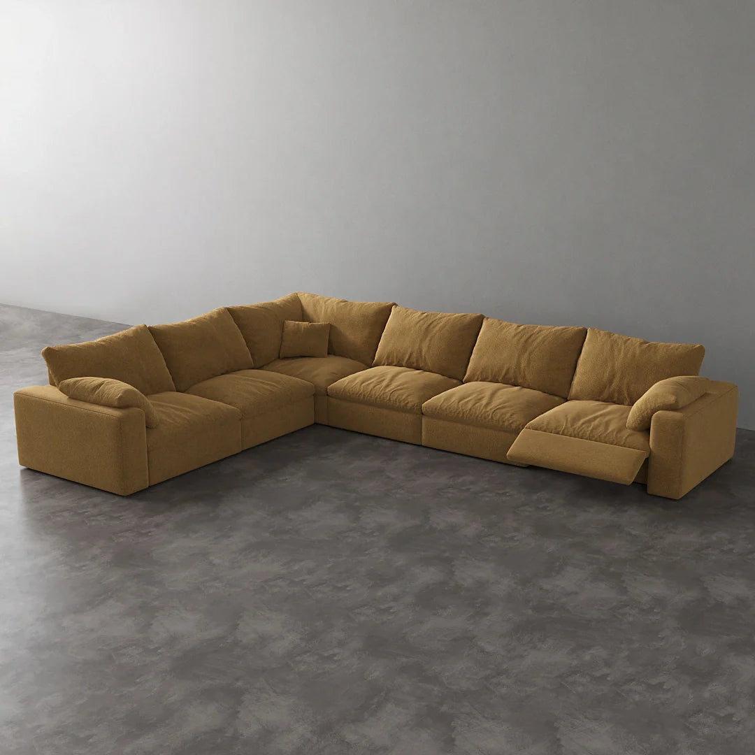 CloudLuxe Corner 6-Piece Modular Recliner Sectional-Pet-Friendly