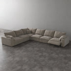 CloudLuxe Corner 6-Piece Modular Recliner Sectional-Velvet