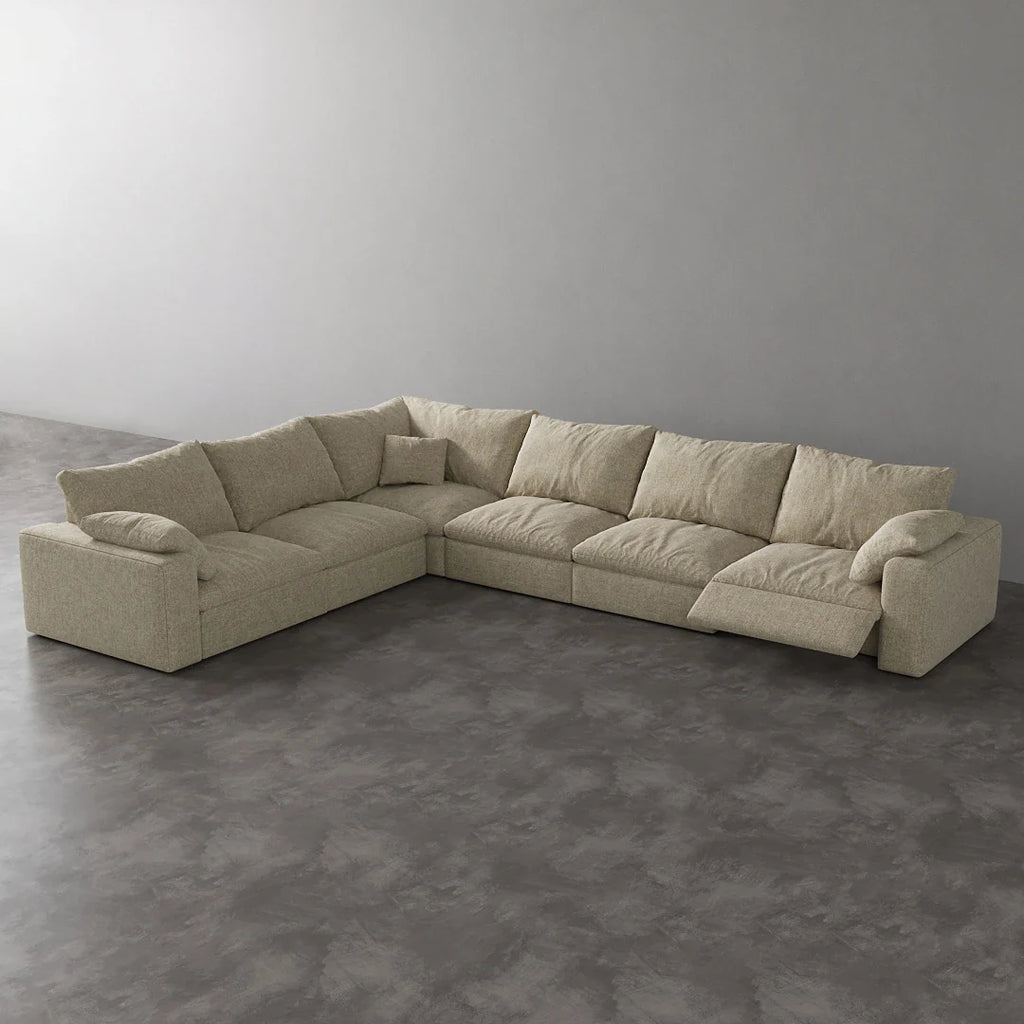 CloudLuxe Corner 6-Piece Modular Recliner Sectional
