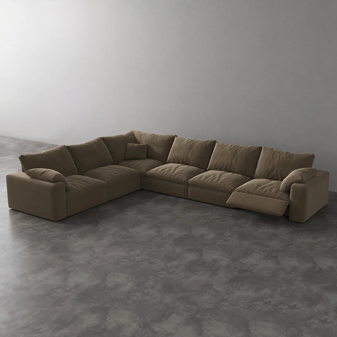 CloudLuxe Corner 6-Piece Modular Recliner Sectional-Pet-Friendly