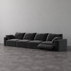 CloudLuxe 4-Piece Modular Recliner Sofa-Velvet