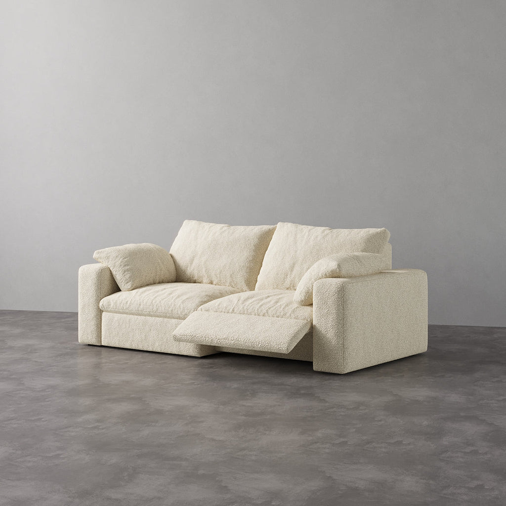 CloudLuxe 2-Piece Modular Recliner Sofa-Bouclé