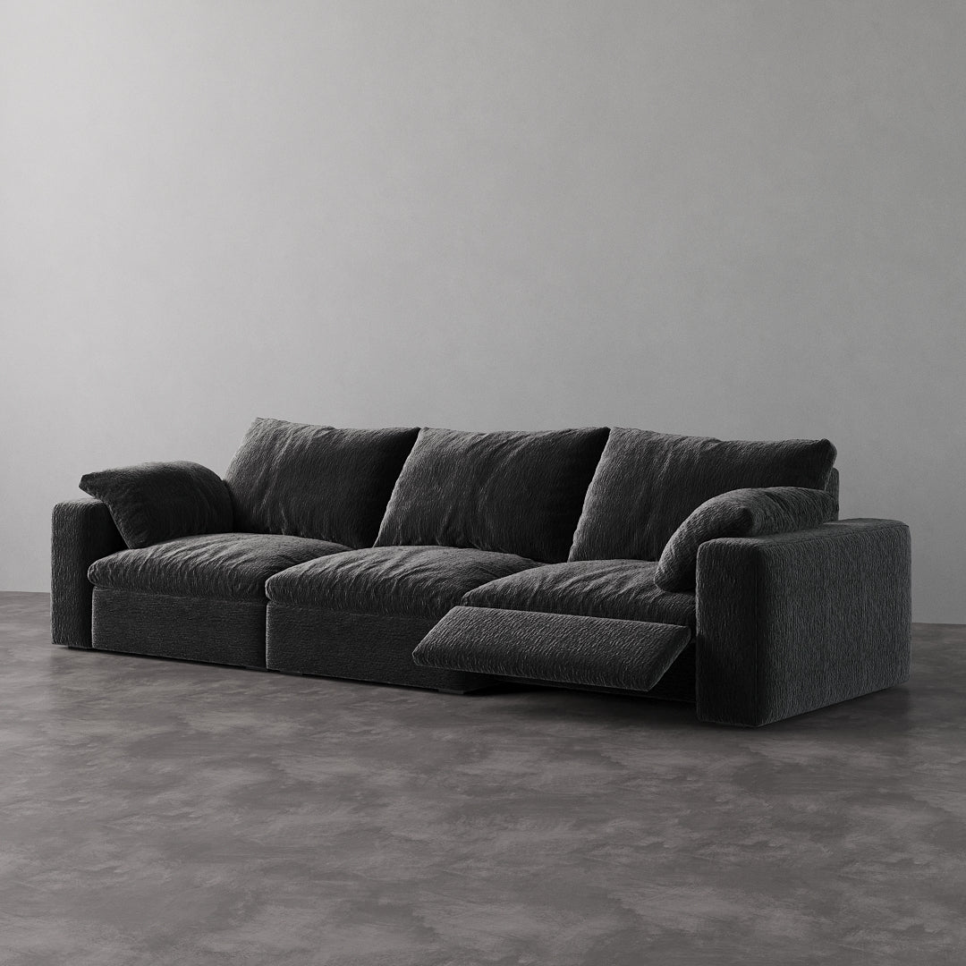 CloudLuxe 3-Piece Modular Recliner Sofa-Velvet