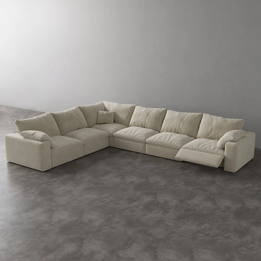 CloudLuxe Corner 6-Piece Modular Recliner Sectional