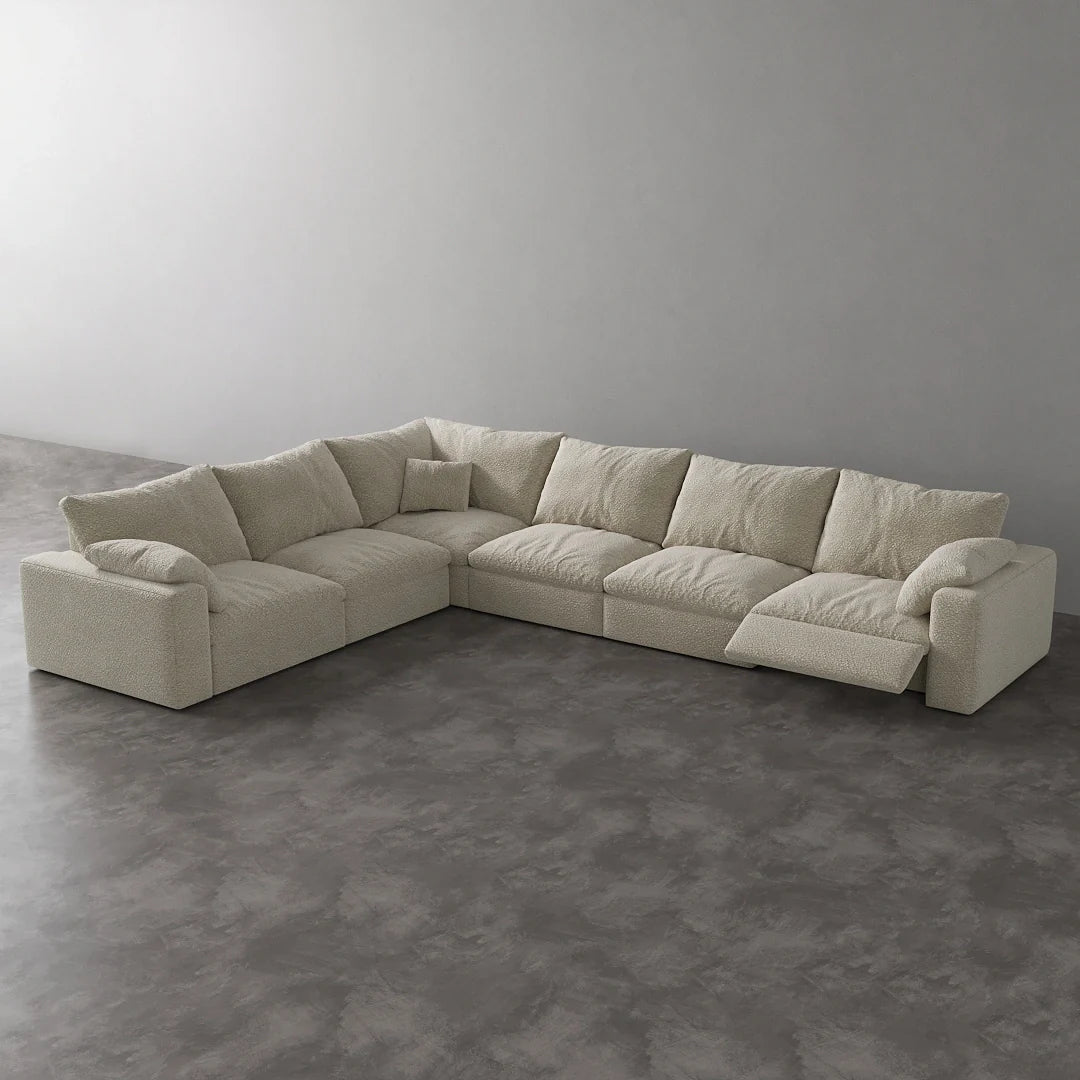 CloudLuxe Corner 6-Piece Modular Recliner Sectional
