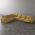 CloudLuxe Corner 6-Piece Modular Recliner Sectional-Corduroy