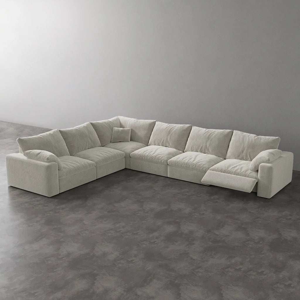 CloudLuxe Corner 6-Piece Modular Recliner Sectional