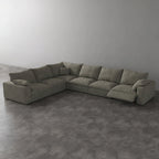 CloudLuxe Corner 6-Piece Modular Recliner Sectional-Corduroy