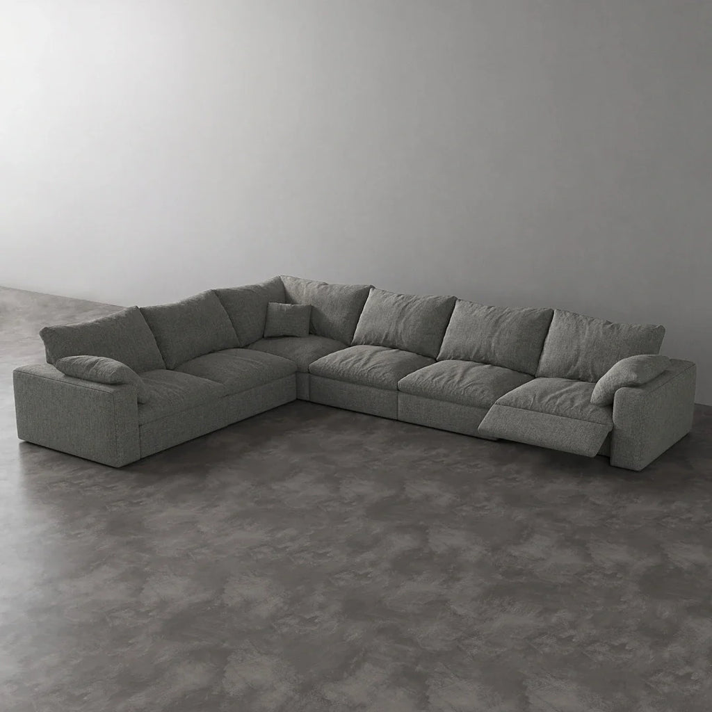CloudLuxe Corner 6-Piece Modular Recliner Sectional