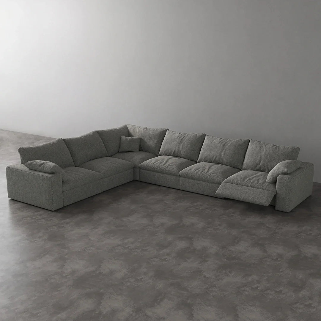 CloudLuxe Corner 6-Piece Modular Recliner Sectional