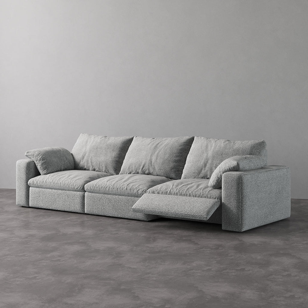 CloudLuxe 3-Piece Modular Recliner Sofa-Linen
