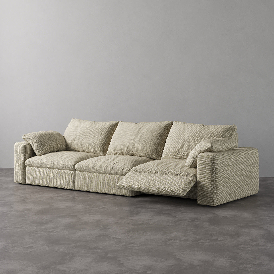 CloudLuxe 3-Piece Modular Recliner Sofa-Linen