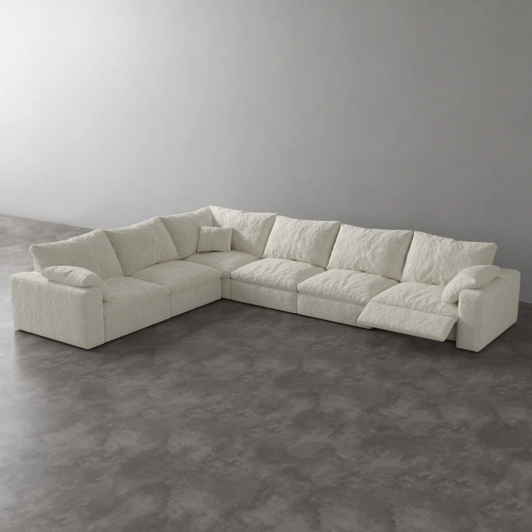 CloudLuxe Corner 6-Piece Modular Recliner Sectional