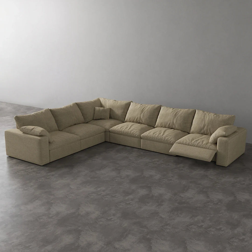 CloudLuxe Corner 6-Piece Modular Recliner Sectional