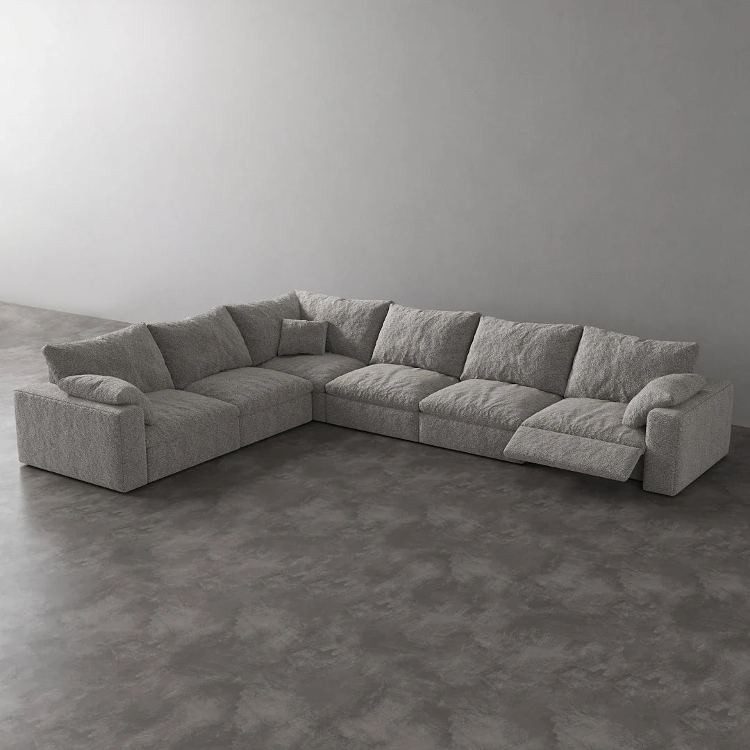 CloudLuxe Corner 6-Piece Modular Recliner Sectional