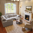 CloudLuxe L-Shape 4-Piece Modular Recliner Sectional-Bouclé