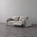 CloudLuxe 2-Piece Modular Recliner Sofa-Velvet