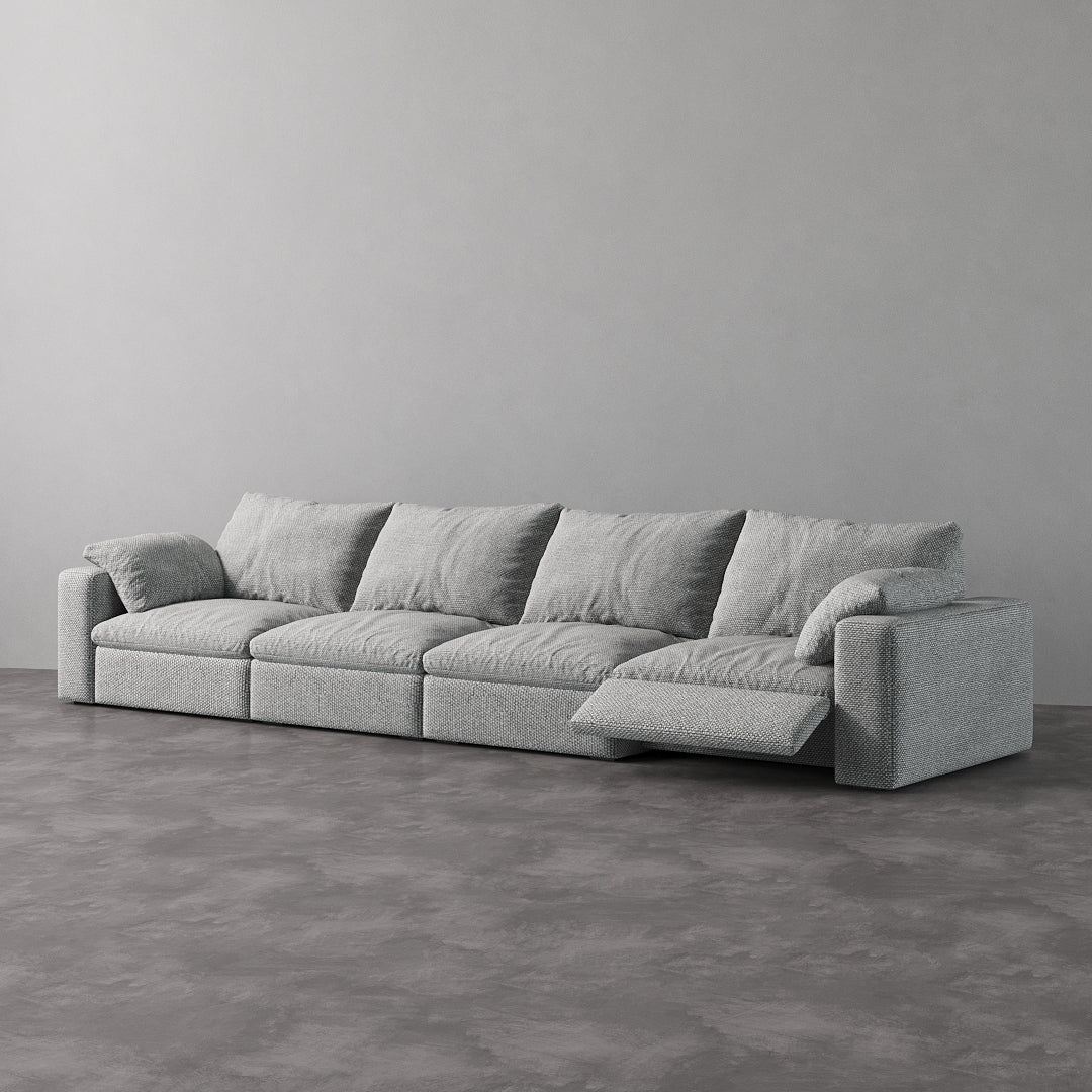 CloudLuxe 4-Piece Modular Recliner Sofa-Linen