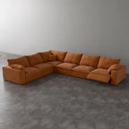 CloudLuxe Corner 6-Piece Modular Recliner Sectional-Corduroy