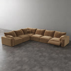 CloudLuxe Corner 6-Piece Modular Recliner Sectional-Velvet