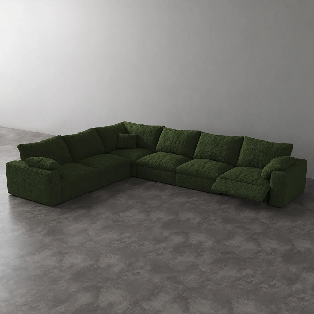 CloudLuxe Corner 6-Piece Modular Recliner Sectional