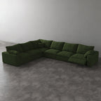 CloudLuxe Corner 6-Piece Modular Recliner Sectional