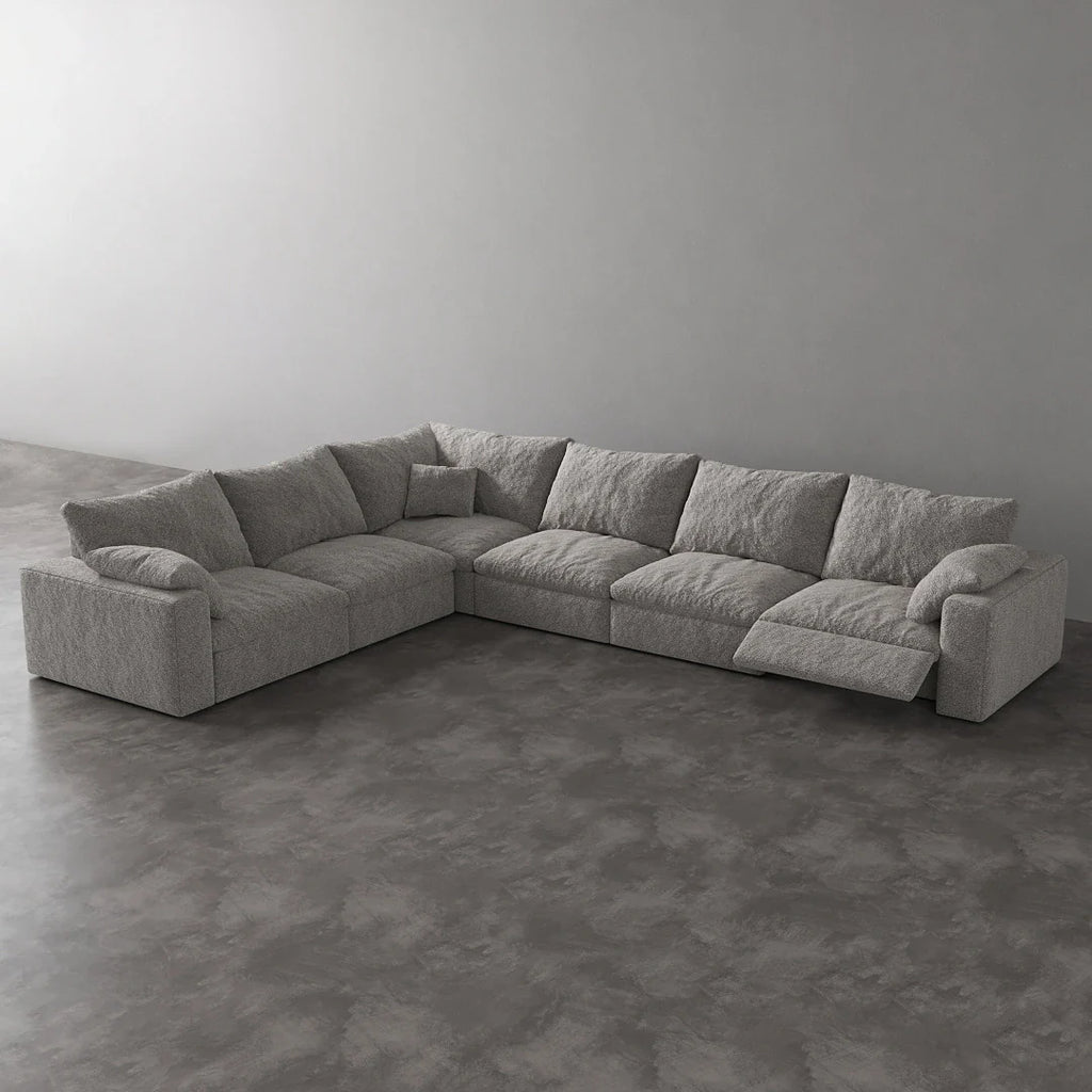 CloudLuxe Corner 6-Piece Modular Recliner Sectional