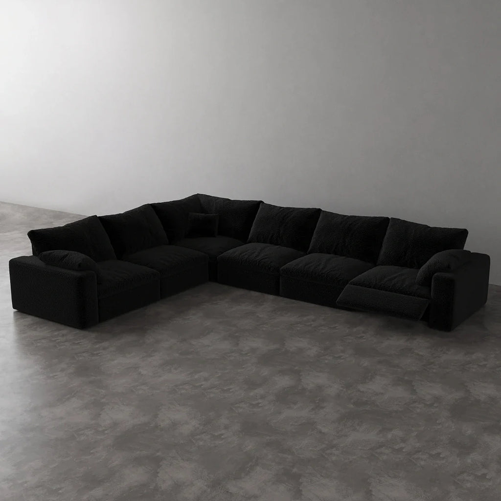 CloudLuxe Corner 6-Piece Modular Recliner Sectional