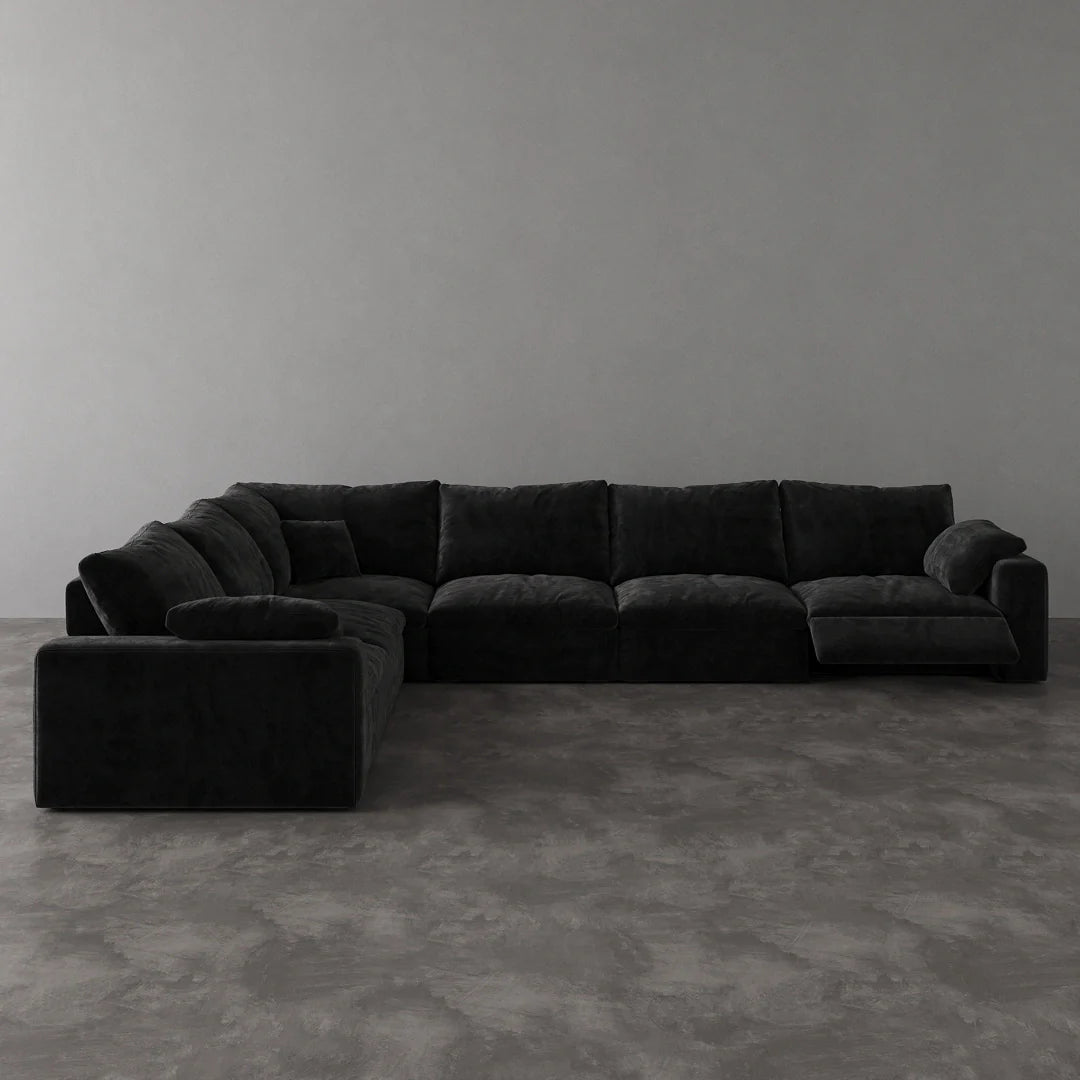 CloudLuxe Corner 6-Piece Modular Recliner Sectional