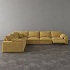 CloudLuxe Corner 6-Piece Modular Recliner Sectional-Corduroy