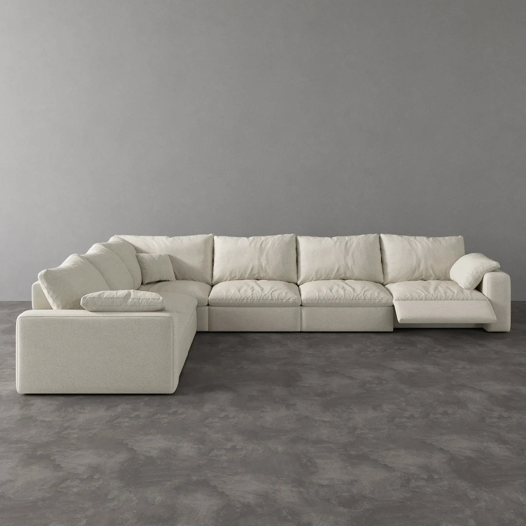 CloudLuxe Corner 6-Piece Modular Recliner Sectional