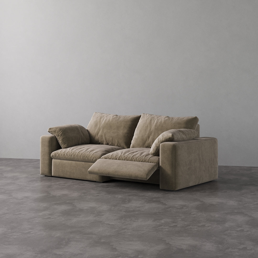 CloudLuxe 2-Piece Modular Recliner Sofa-Velvet