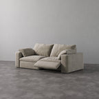 CloudLuxe 2-Piece Modular Recliner Sofa-Velvet