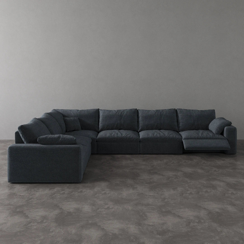 CloudLuxe Corner 6-Piece Modular Recliner Sectional