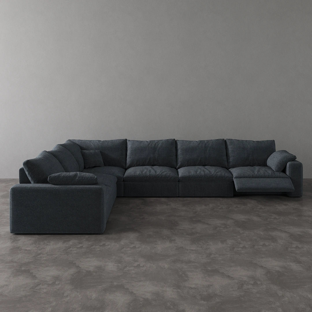 CloudLuxe Corner 6-Piece Modular Recliner Sectional
