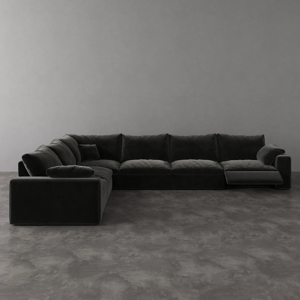 CloudLuxe Corner 6-Piece Modular Recliner Sectional