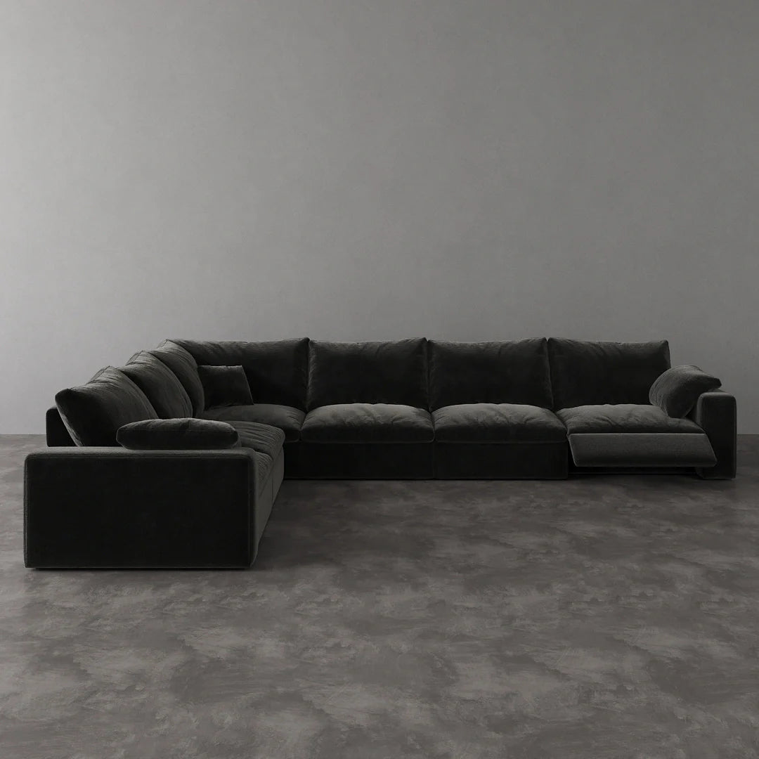 CloudLuxe Corner 6-Piece Modular Recliner Sectional